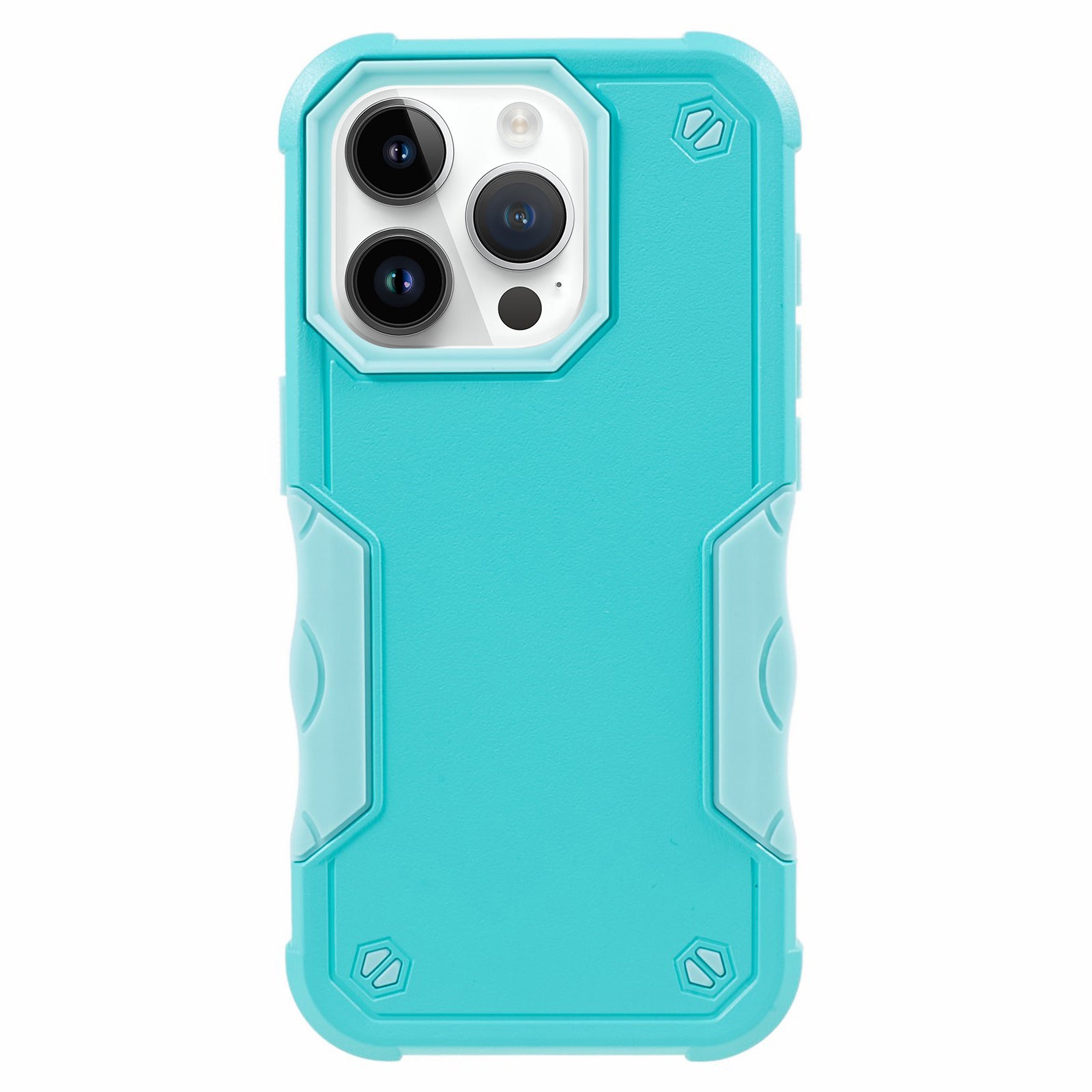 TPU + PC Phone Case for iPhone 15 Pro Max Anti-Drop Shockproof Slim Phone Cover - Mint Green