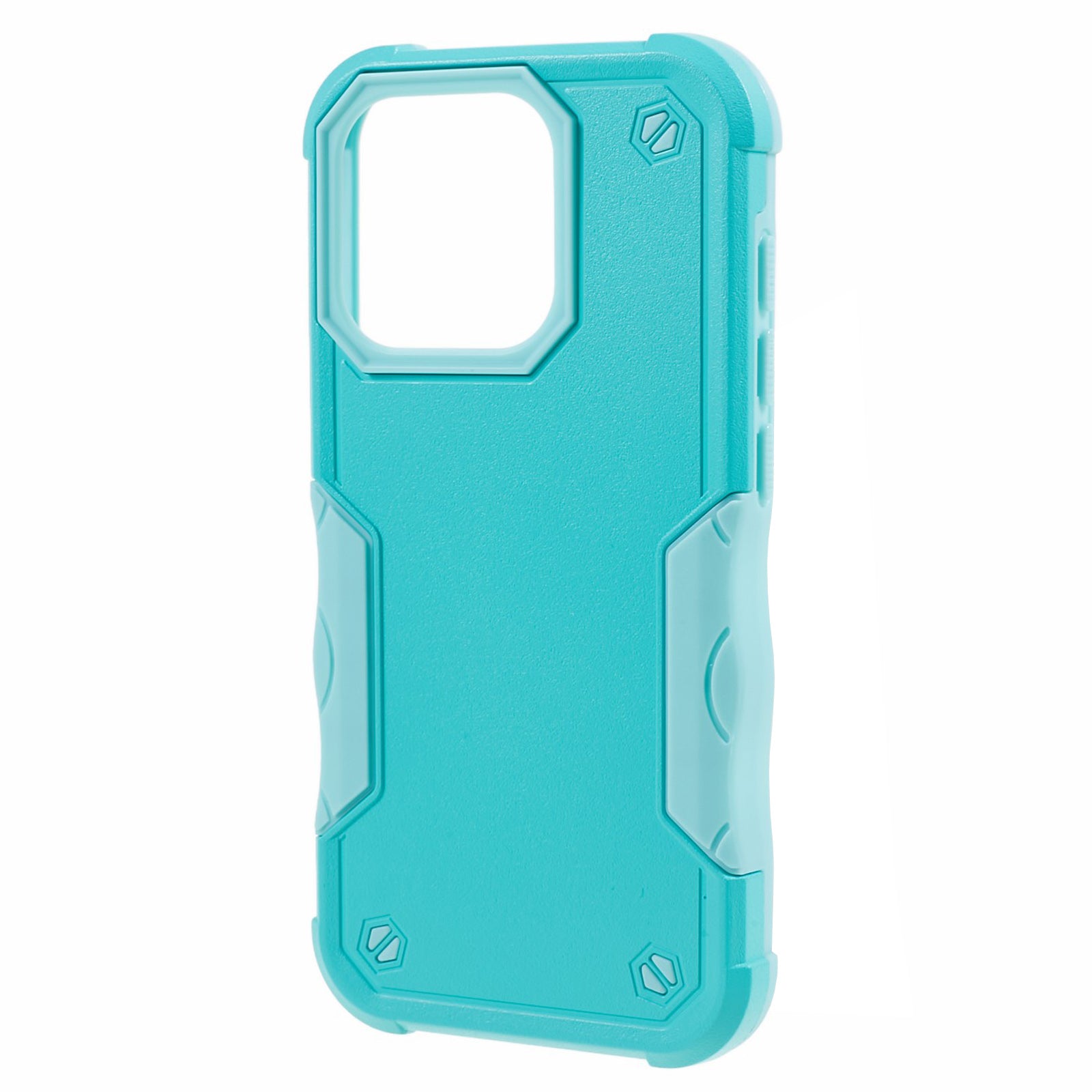 TPU + PC Phone Case for iPhone 15 Pro Max Anti-Drop Shockproof Slim Phone Cover - Mint Green