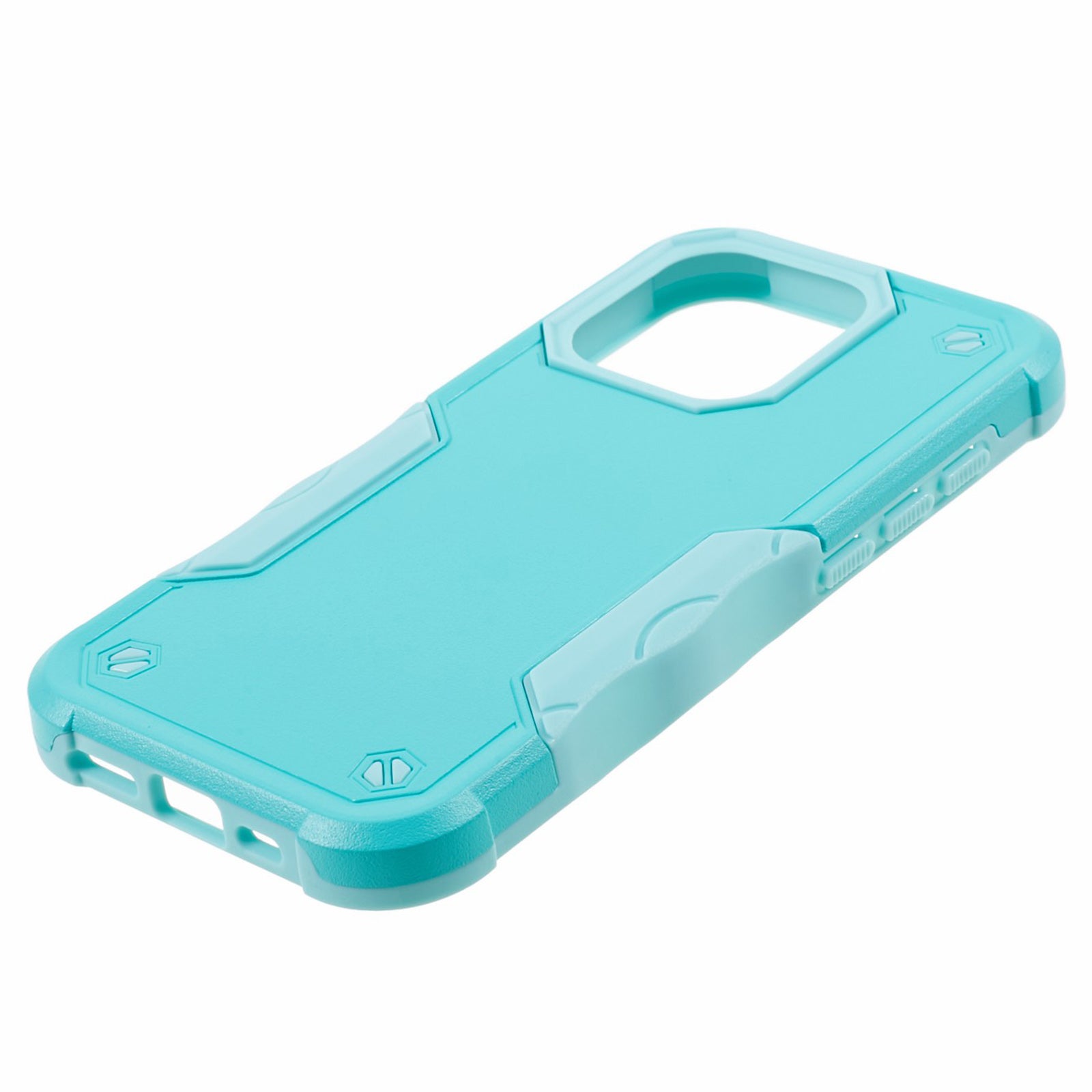 TPU + PC Phone Case for iPhone 15 Pro Max Anti-Drop Shockproof Slim Phone Cover - Mint Green