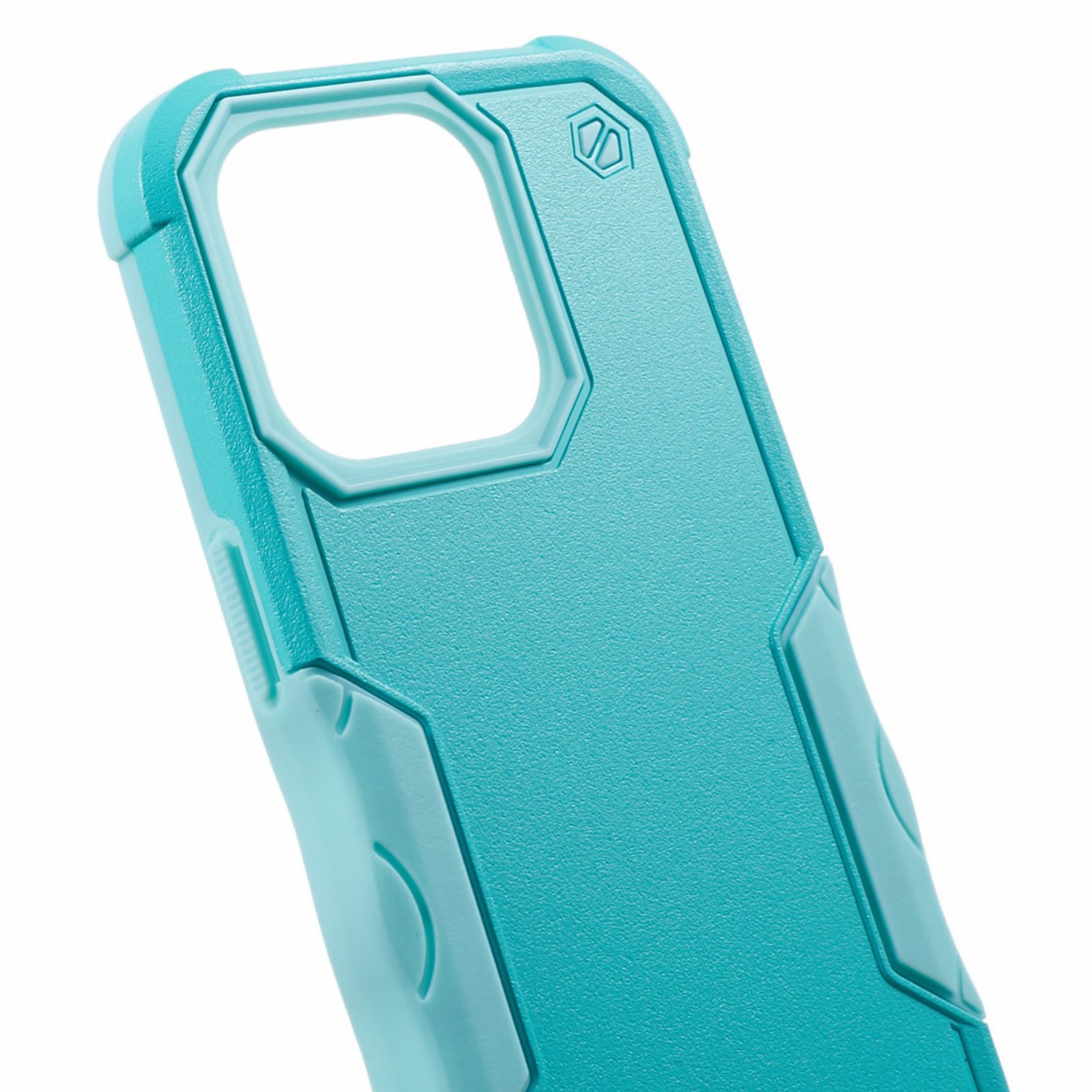 TPU + PC Phone Case for iPhone 15 Pro Max Anti-Drop Shockproof Slim Phone Cover - Mint Green