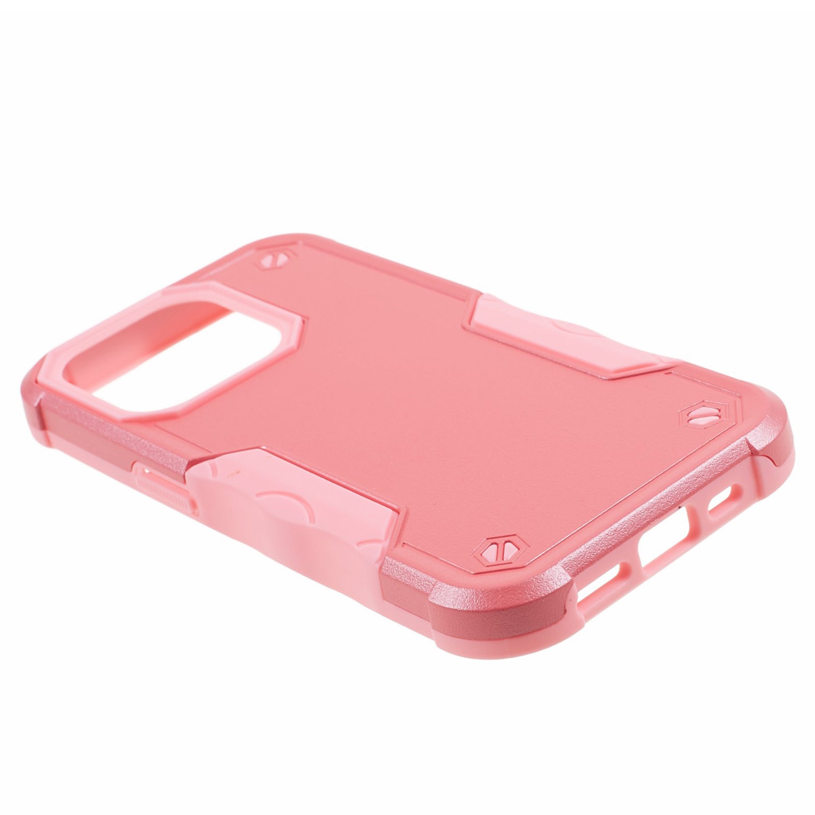 TPU + PC Phone Case for iPhone 15 Pro Max Anti-Drop Shockproof Slim Phone Cover - Pink