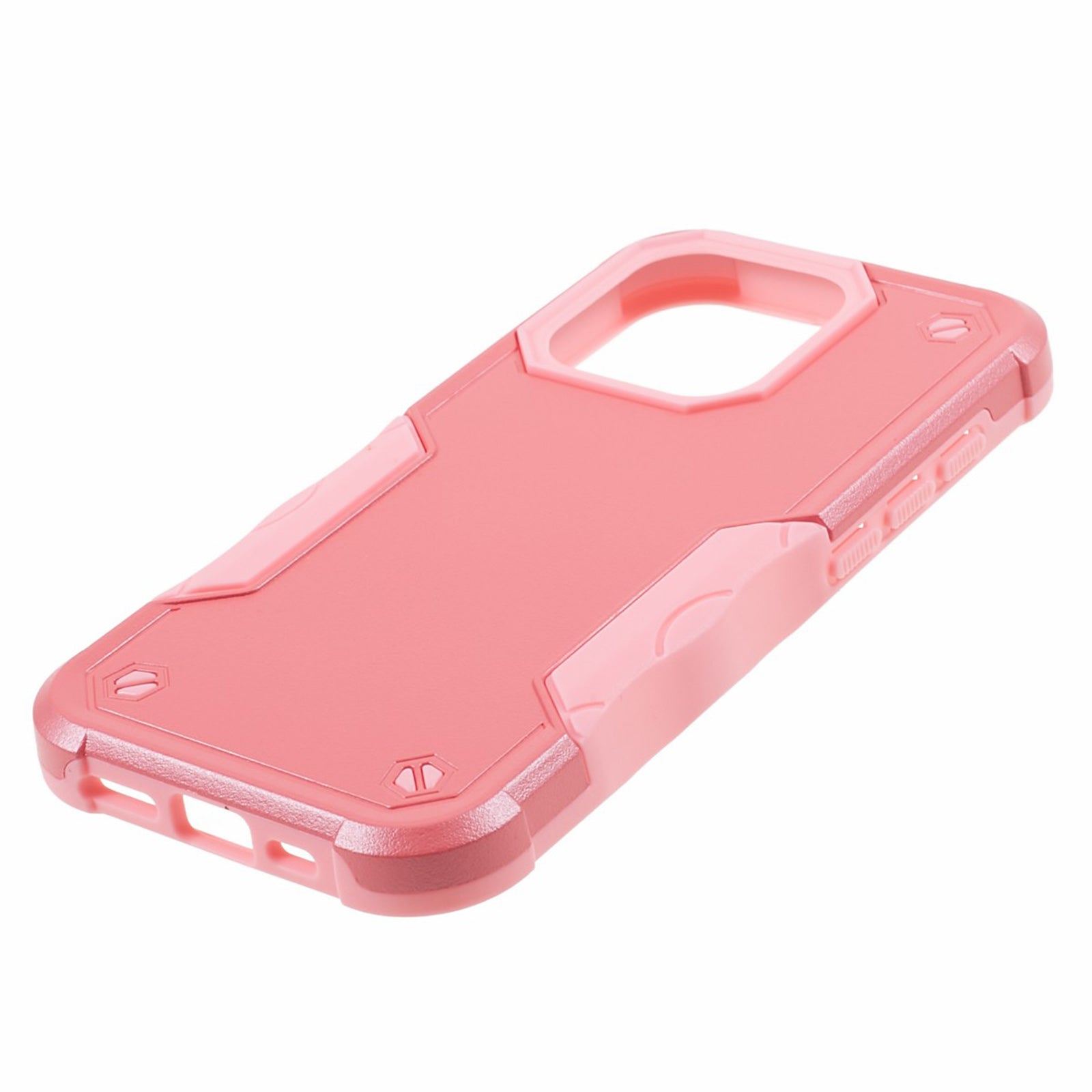 TPU + PC Phone Case for iPhone 15 Pro Max Anti-Drop Shockproof Slim Phone Cover - Pink