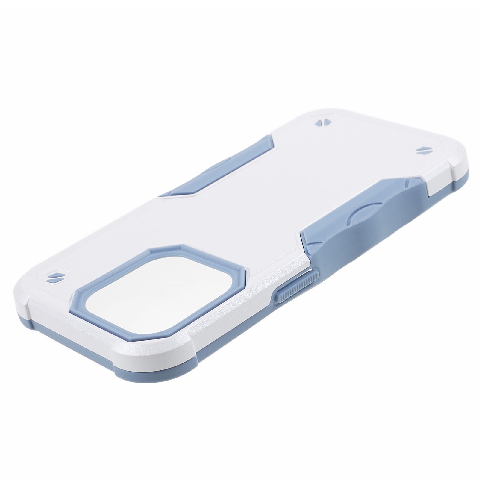 TPU + PC Phone Case for iPhone 15 Pro Max Anti-Drop Shockproof Slim Phone Cover - White