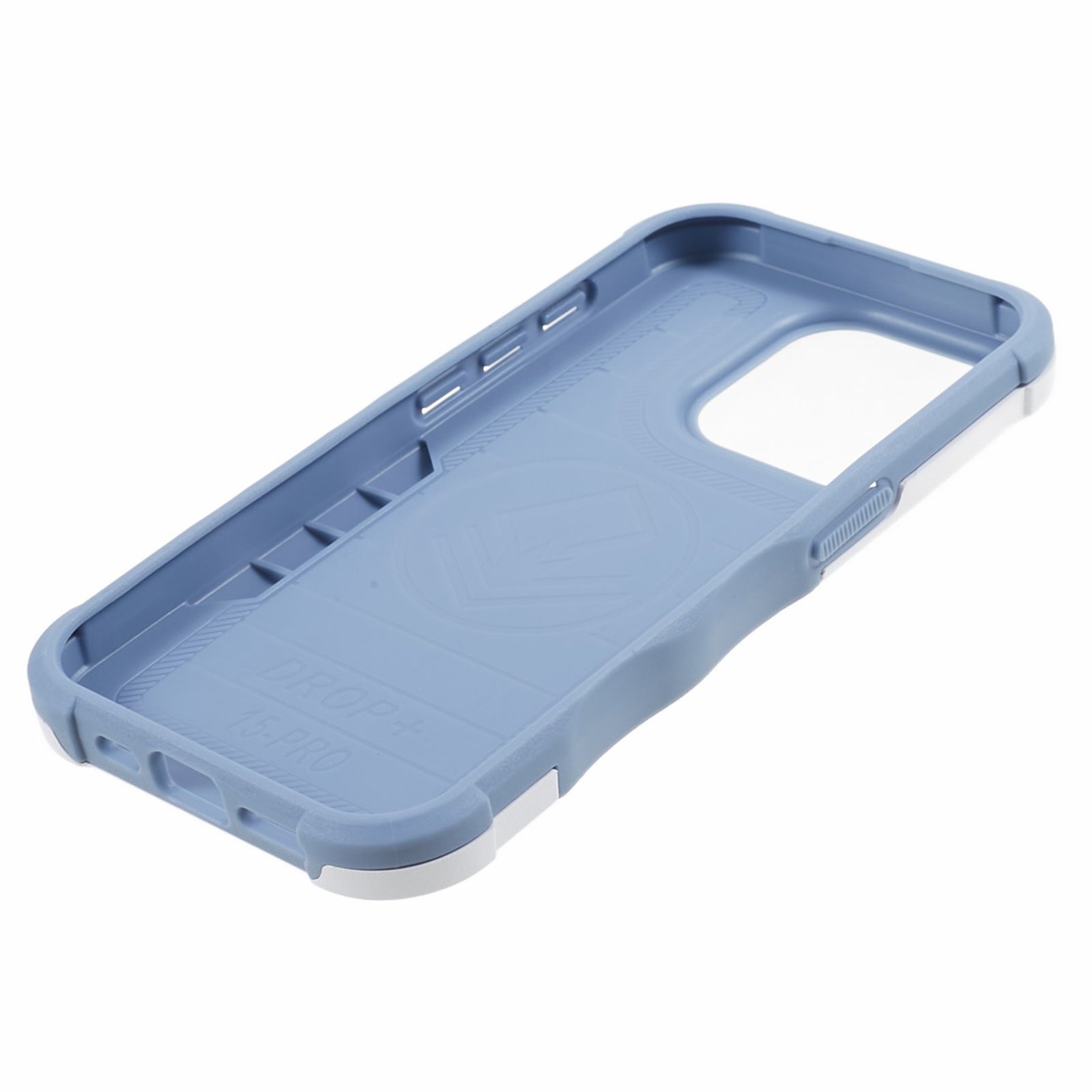 TPU + PC Phone Case for iPhone 15 Pro Max Anti-Drop Shockproof Slim Phone Cover - White