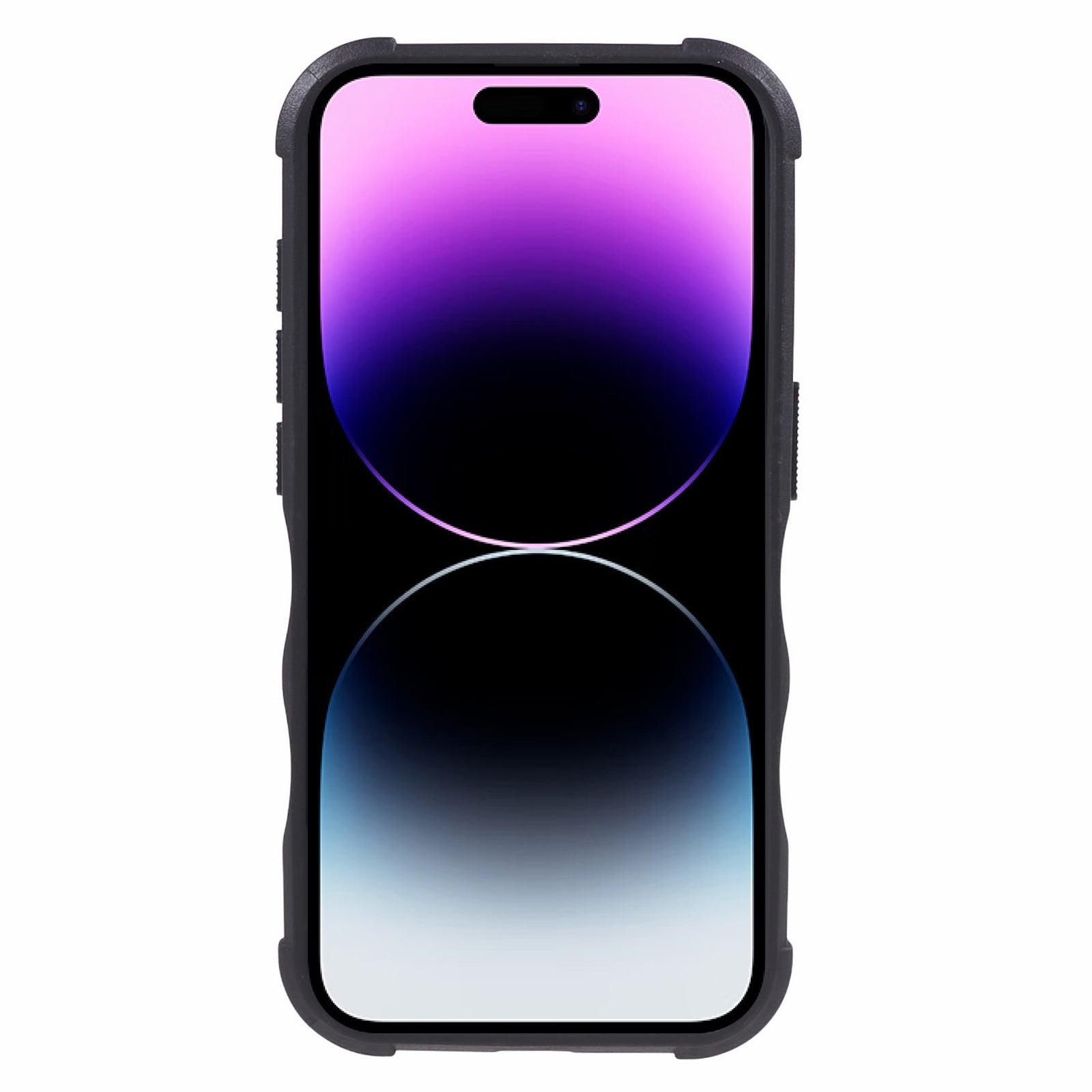 TPU + PC Phone Case for iPhone 15 Pro Max Anti-Drop Shockproof Slim Phone Cover - Black