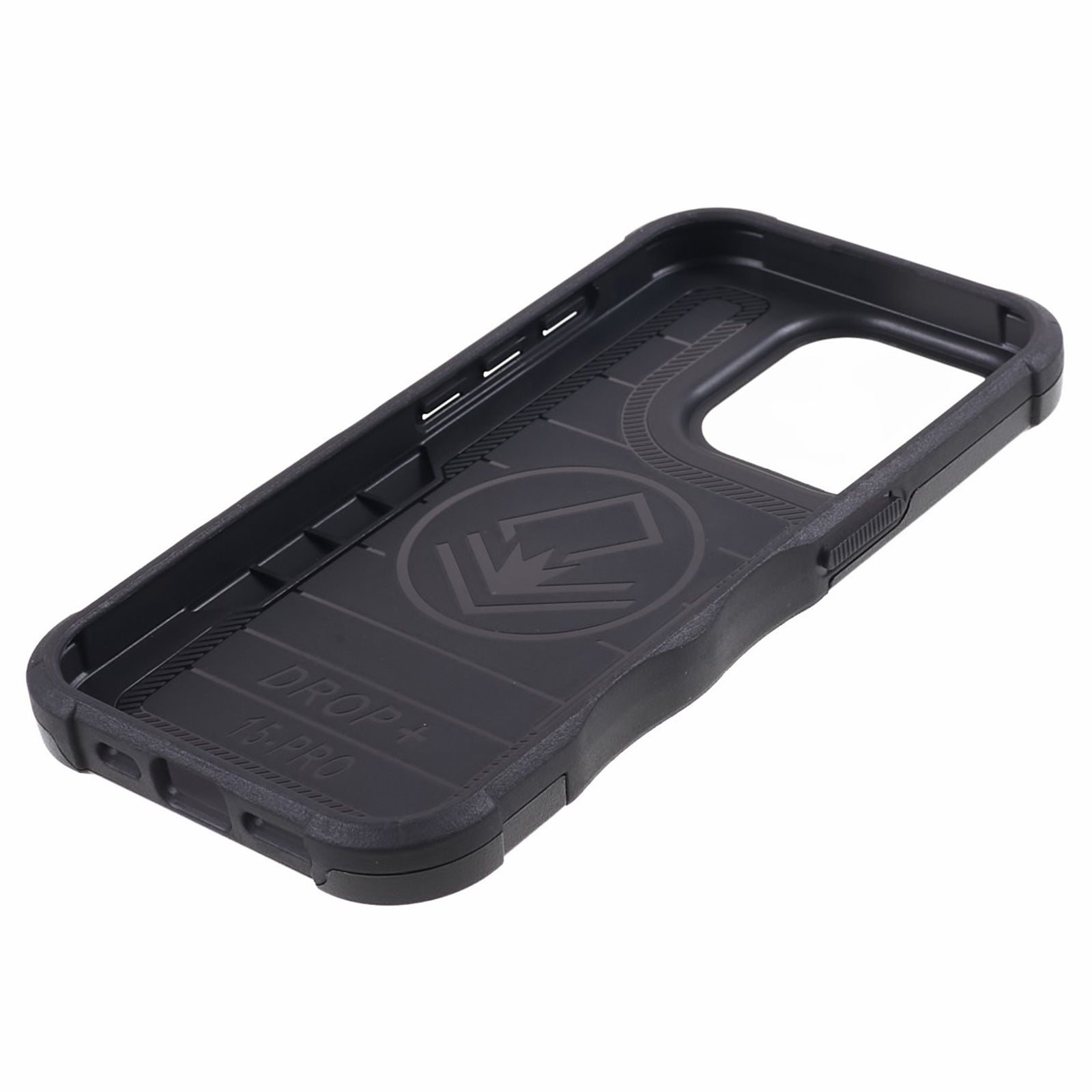 TPU + PC Phone Case for iPhone 15 Pro Max Anti-Drop Shockproof Slim Phone Cover - Black