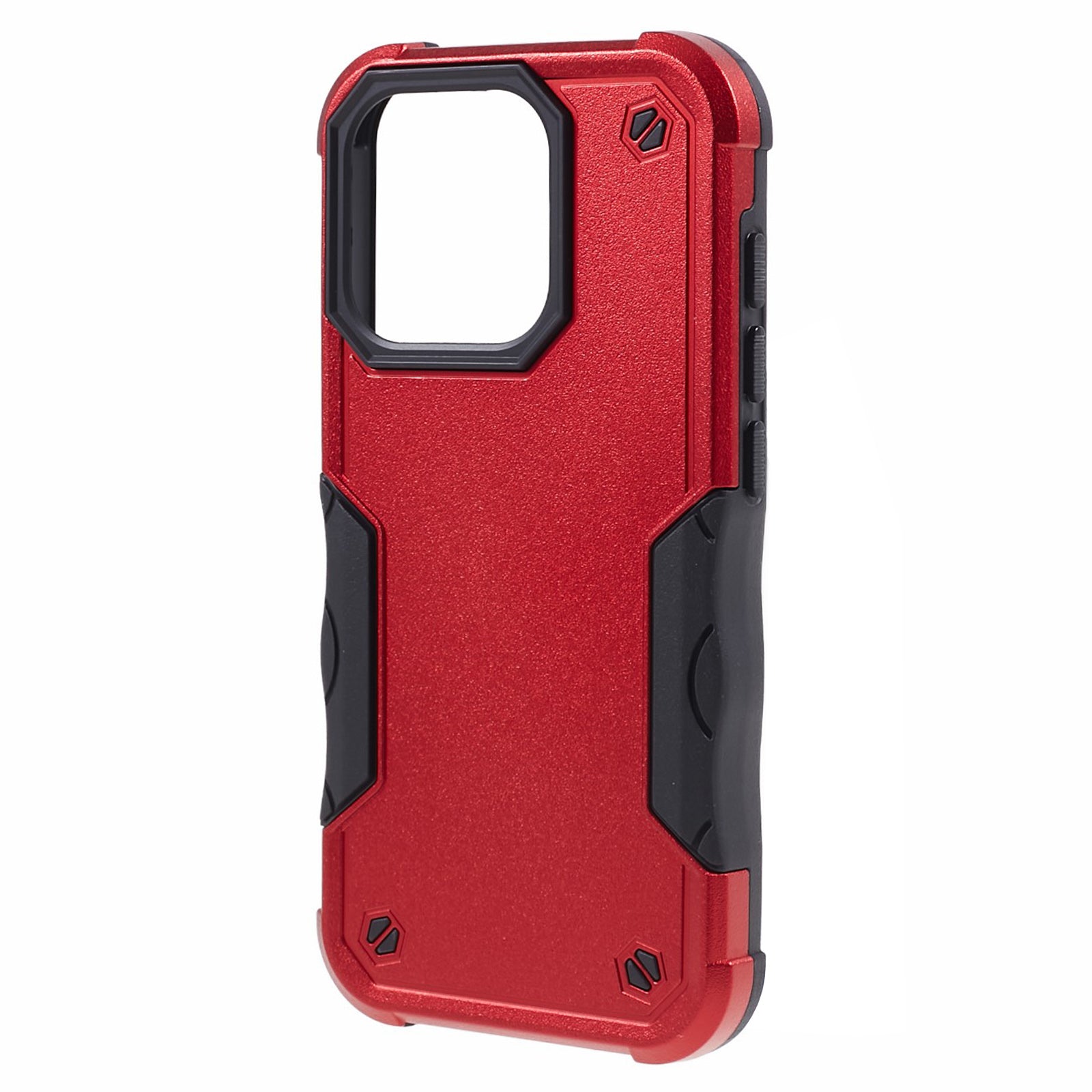 TPU + PC Phone Case for iPhone 15 Pro Max Anti-Drop Shockproof Slim Phone Cover - Red