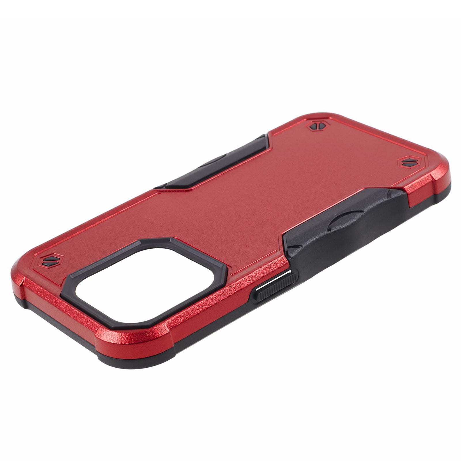 TPU + PC Phone Case for iPhone 15 Pro Max Anti-Drop Shockproof Slim Phone Cover - Red