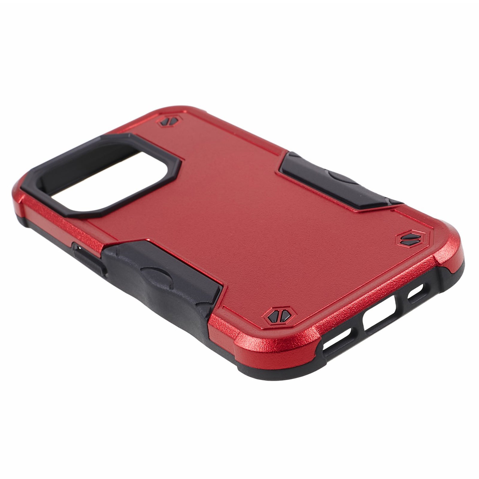 TPU + PC Phone Case for iPhone 15 Pro Max Anti-Drop Shockproof Slim Phone Cover - Red