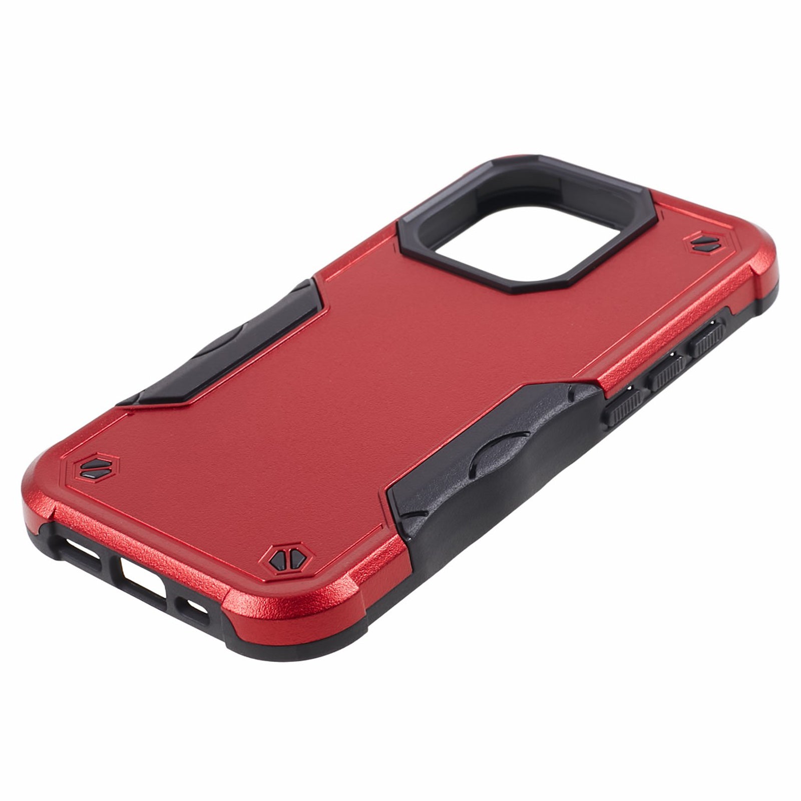 TPU + PC Phone Case for iPhone 15 Pro Max Anti-Drop Shockproof Slim Phone Cover - Red