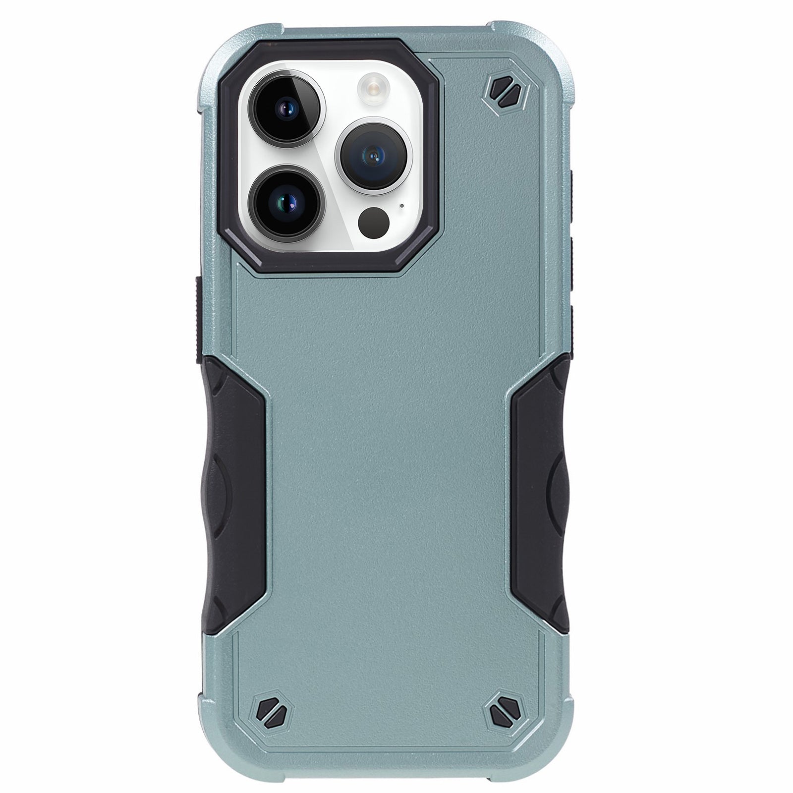 TPU + PC Phone Case for iPhone 15 Pro Max Anti-Drop Shockproof Slim Phone Cover - Green
