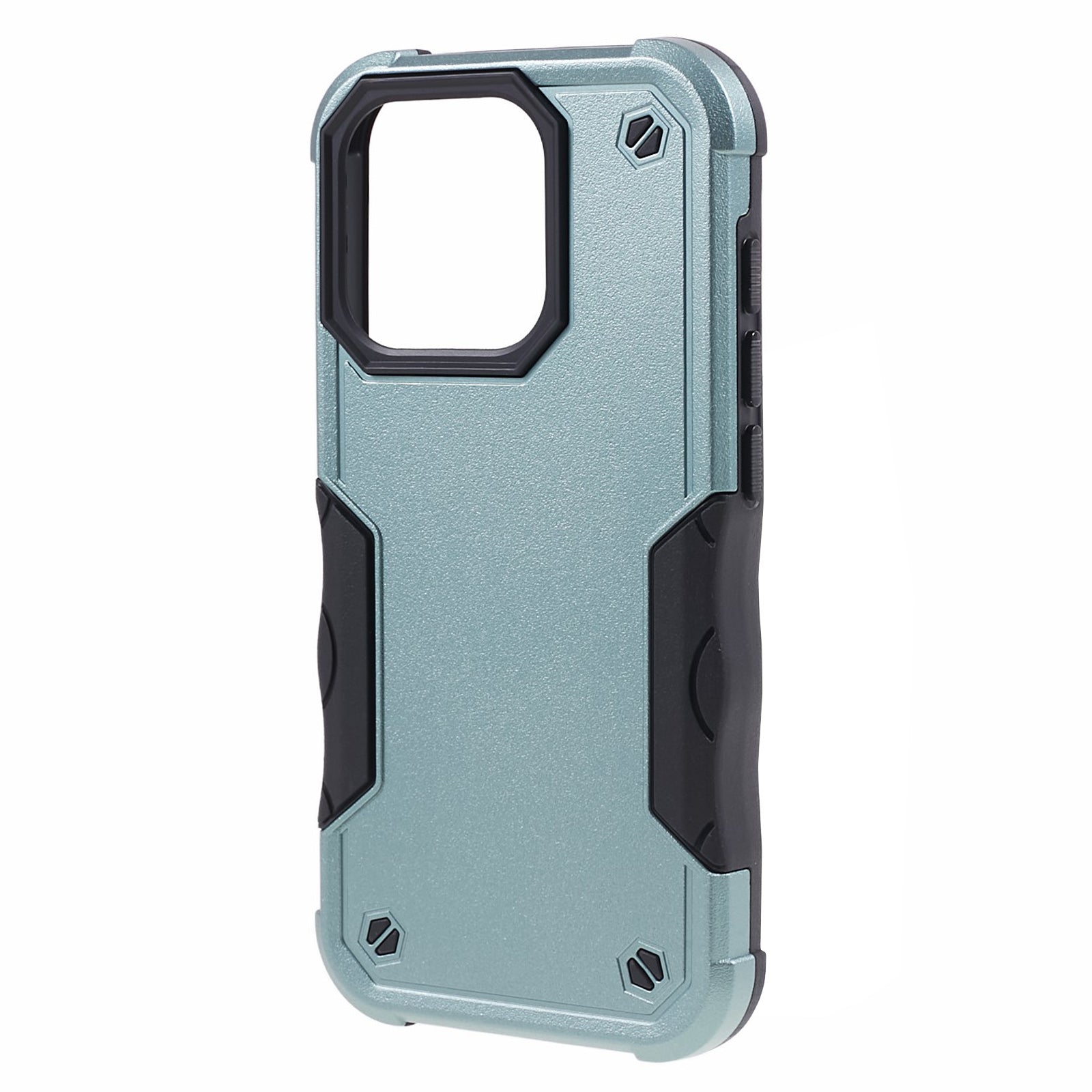 TPU + PC Phone Case for iPhone 15 Pro Max Anti-Drop Shockproof Slim Phone Cover - Green