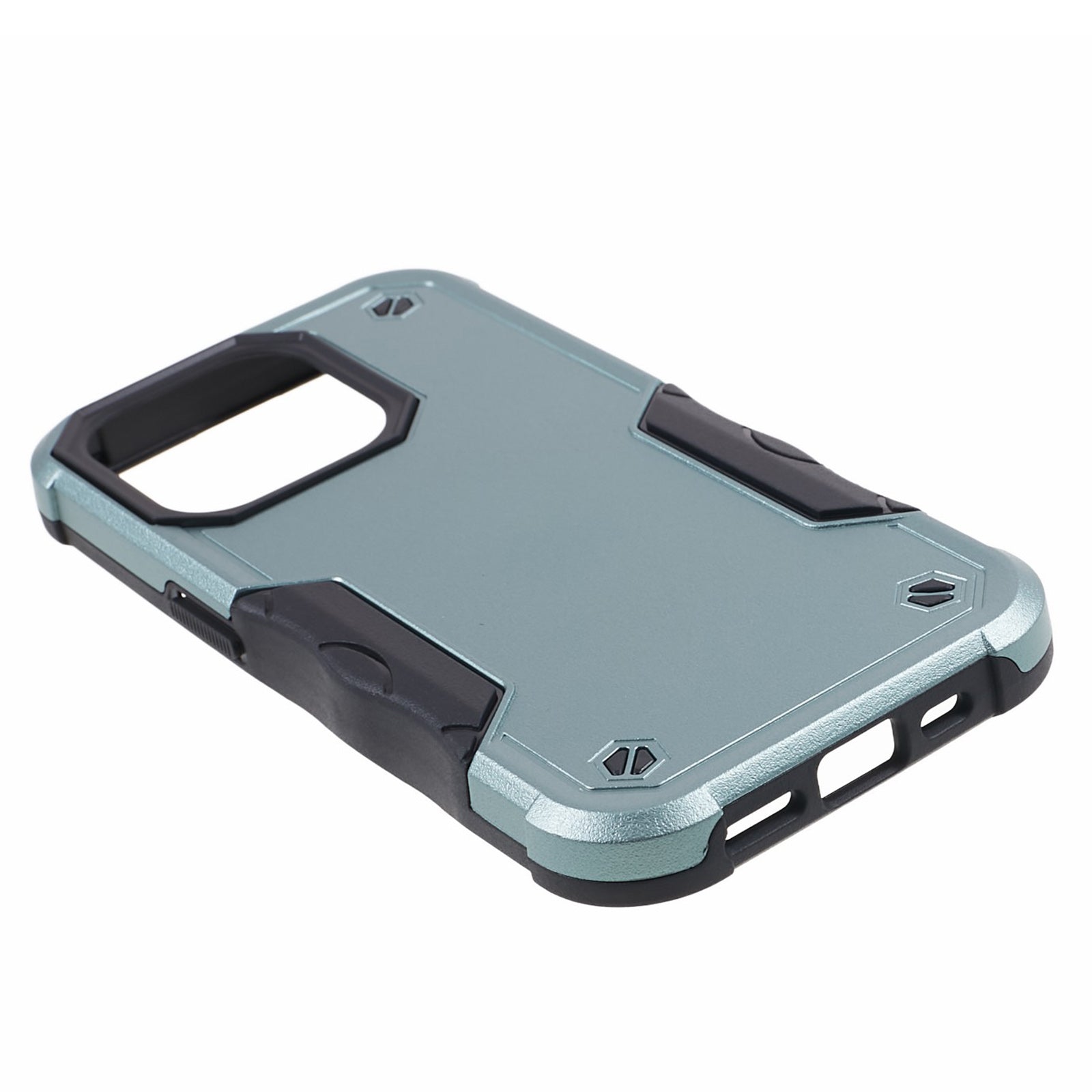 TPU + PC Phone Case for iPhone 15 Pro Max Anti-Drop Shockproof Slim Phone Cover - Green