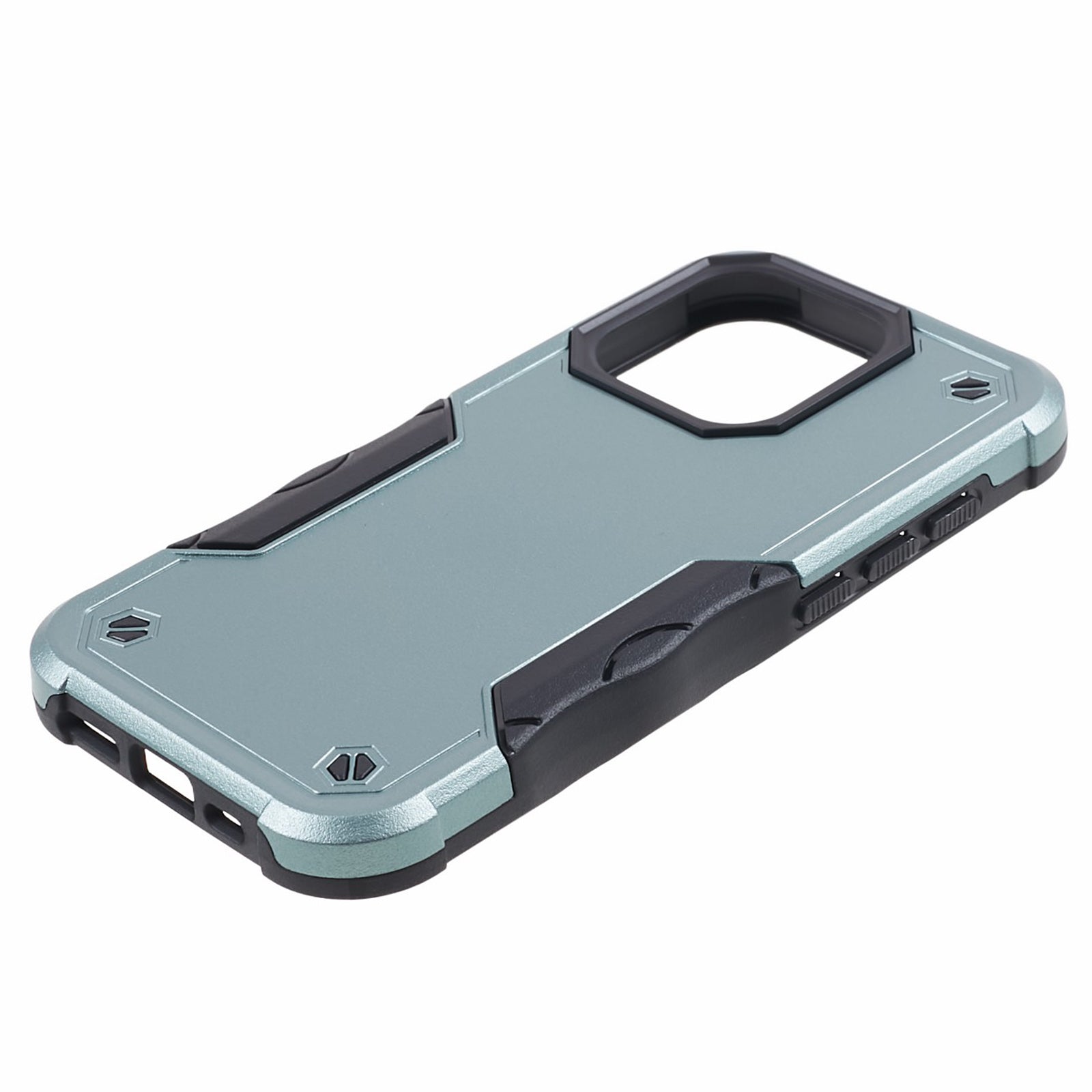TPU + PC Phone Case for iPhone 15 Pro Max Anti-Drop Shockproof Slim Phone Cover - Green