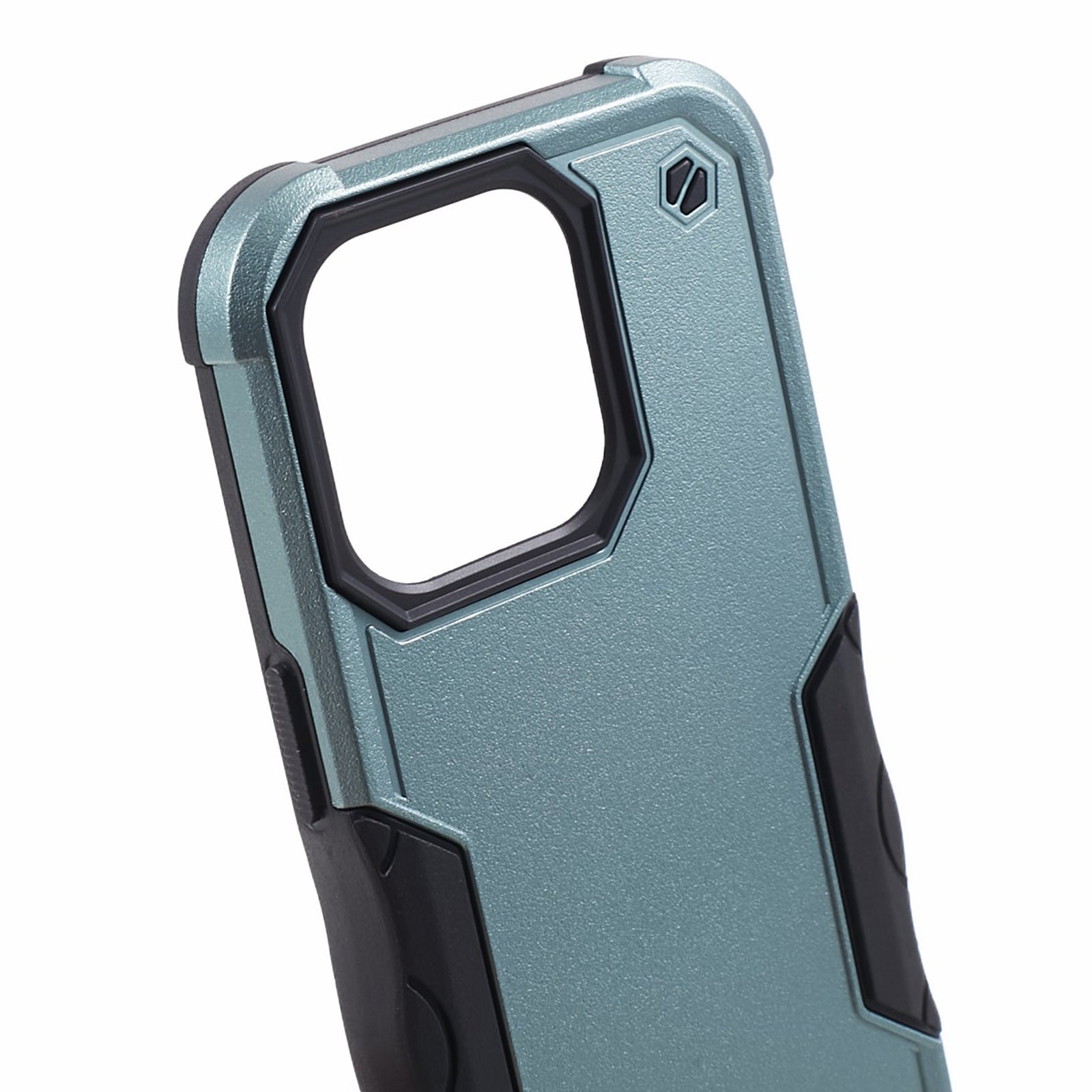 TPU + PC Phone Case for iPhone 15 Pro Max Anti-Drop Shockproof Slim Phone Cover - Green