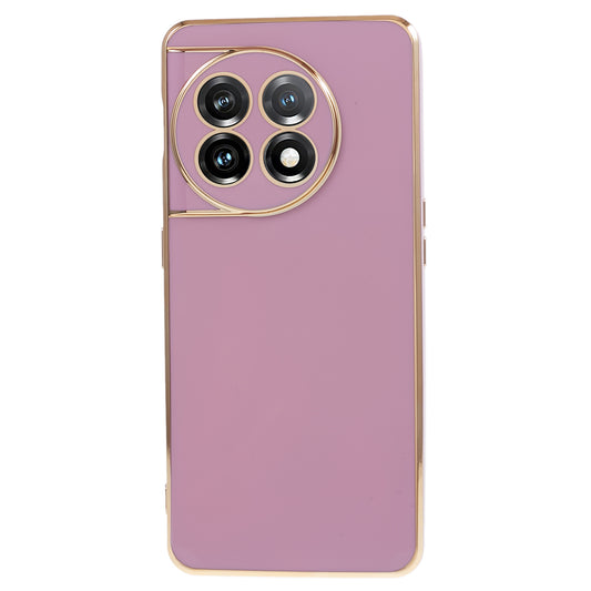 6D Glossy Anti-drop TPU Phone Case for OnePlus 11 5G Electroplating Smooth Phone Cover - Purple