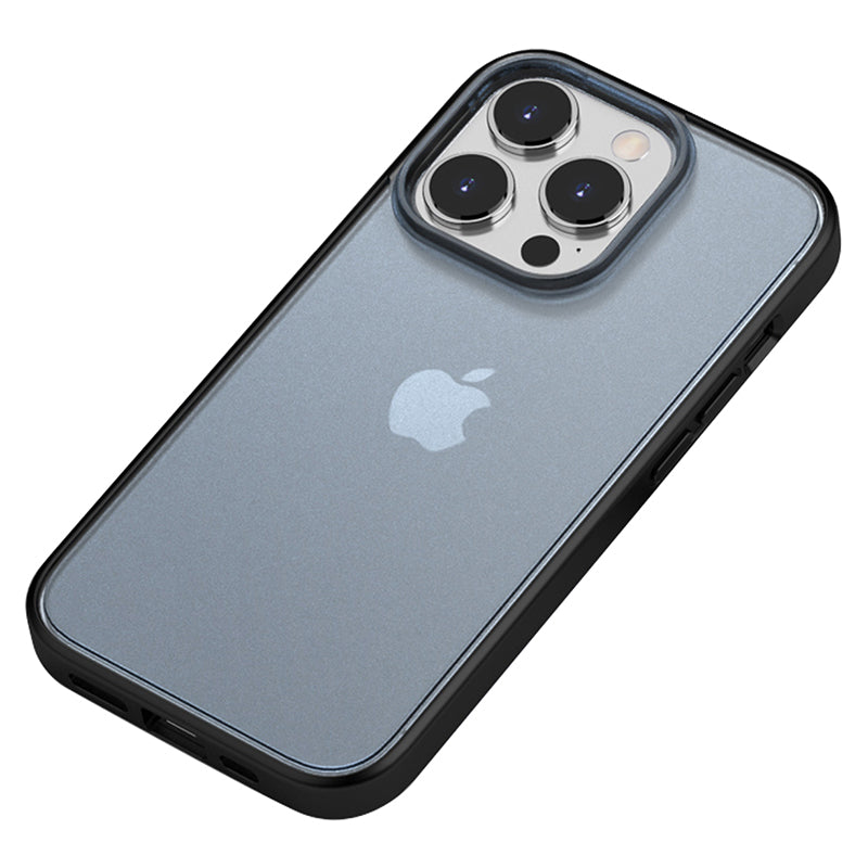 Translucent Matte Phone Case for iPhone 15 Pro TPU + PC Anti-scratch Phone Protective Cover - Blue