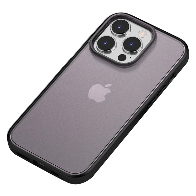 Translucent Matte Phone Case for iPhone 15 Pro TPU + PC Anti-scratch Phone Protective Cover - Purple