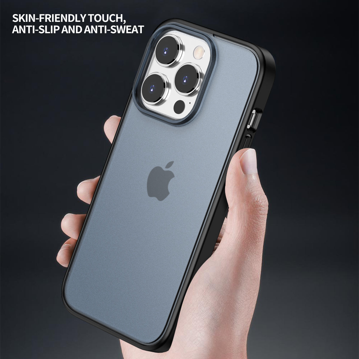 Translucent Matte Phone Case for iPhone 15 Pro TPU + PC Anti-scratch Phone Protective Cover - Purple