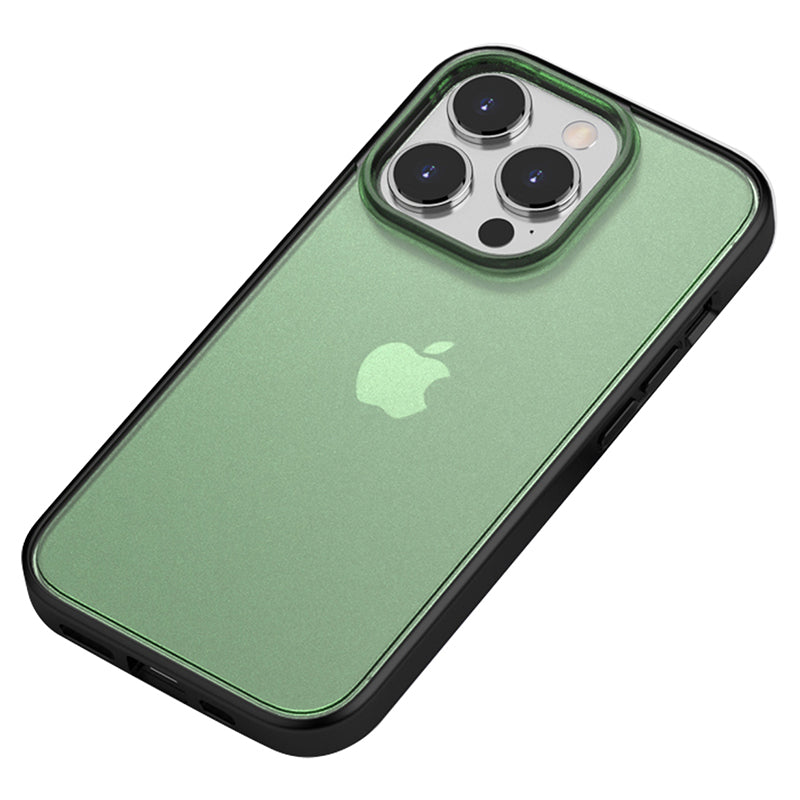 Translucent Matte Phone Case for iPhone 15 Pro TPU + PC Anti-scratch Phone Protective Cover - Green