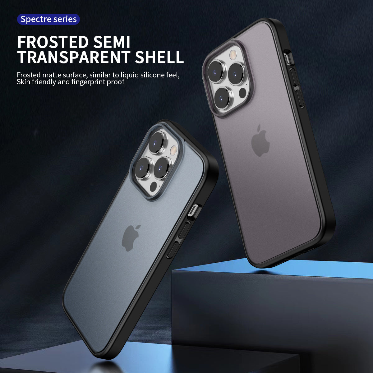 Translucent Matte Phone Case for iPhone 15 Pro TPU + PC Anti-scratch Phone Protective Cover - Green