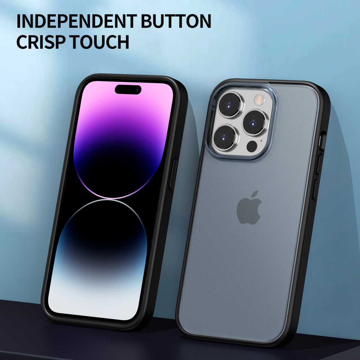 Translucent Matte Phone Case for iPhone 15 Pro TPU + PC Anti-scratch Phone Protective Cover - Green