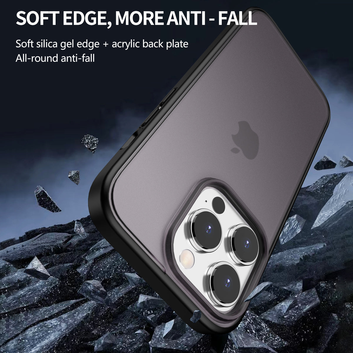 Translucent Matte Phone Case for iPhone 15 Pro TPU + PC Anti-scratch Phone Protective Cover - Green