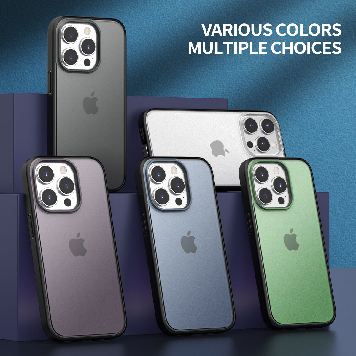 Translucent Matte Phone Case for iPhone 15 Pro TPU + PC Anti-scratch Phone Protective Cover - Green