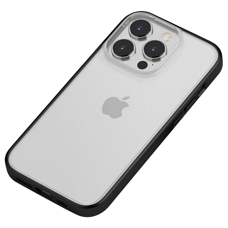 Translucent Matte Phone Case for iPhone 15 Pro TPU + PC Anti-scratch Phone Protective Cover - White