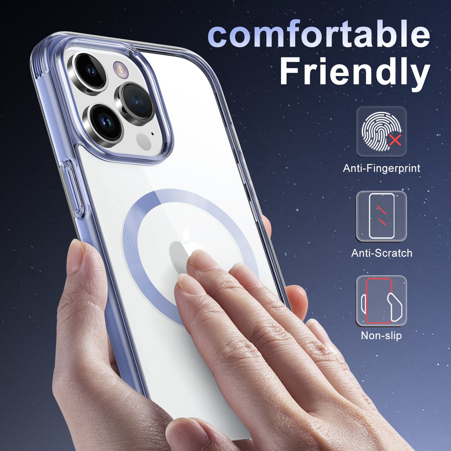TPU+PC Phone Case for iPhone 15 Plus Anti-Drop Slim Phone Case Compatible with MagSafe - Transparent