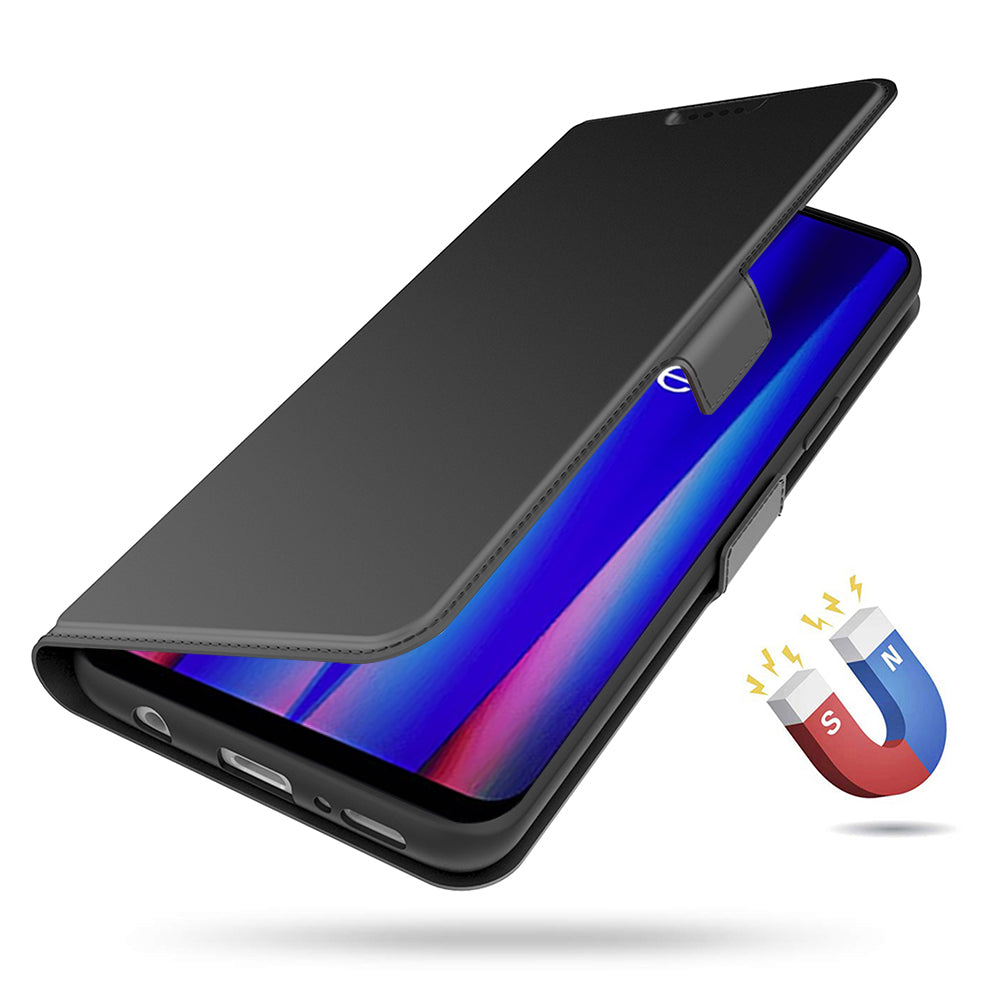 For OnePlus Ace 2 5G / 11R 5G Phone Cover Flip PU Leather Shell Shockproof Stand Phone Case with Card Slot - Black
