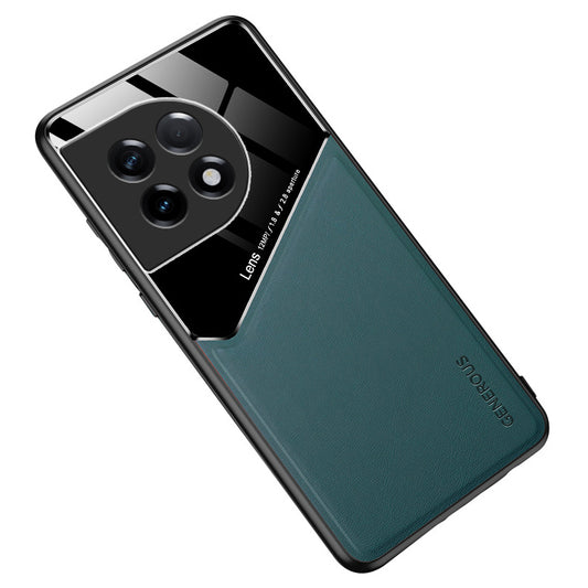 For OnePlus Ace 2 5G / 11R 5G Cover Leather+TPU+PC Cellphone Case Support Car Magnetic Holder - Green
