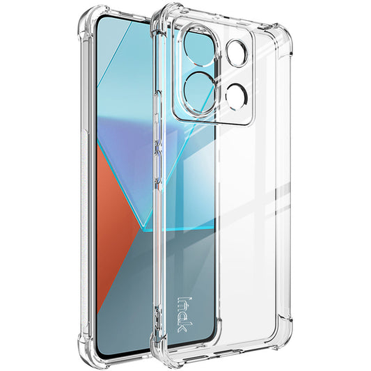IMAK For Xiaomi Redmi Note 13 Pro 5G / Poco X6 5G Case Anti-Scratch TPU Cover Airbag Corner Anti-drop Phone Shell - Transparent