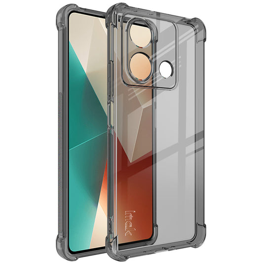 IMAK Phone Cover For Xiaomi Redmi Note 13 5G Case Clear Anti-drop Phone Shell - Transparent Black