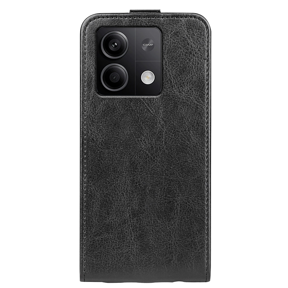 For Xiaomi Redmi Note 13 5G (China) Case Anti-Dust Phone Shell PU Leather Cover with Card Slot - Black