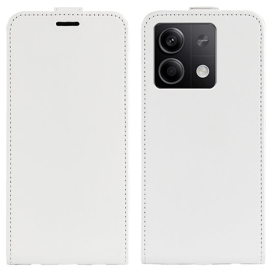 For Xiaomi Redmi Note 13 5G (China) Case Anti-Dust Phone Shell PU Leather Cover with Card Slot - White