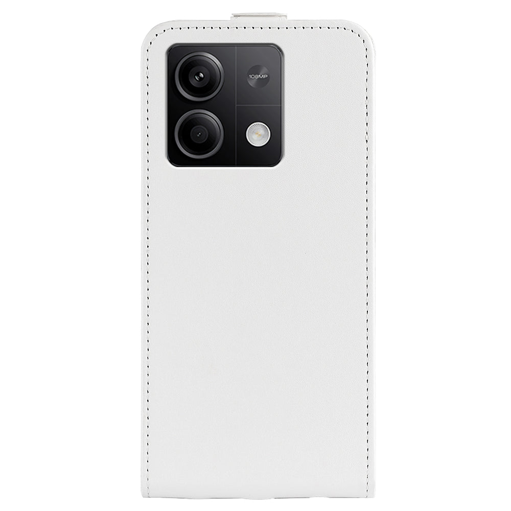 For Xiaomi Redmi Note 13 5G (China) Case Anti-Dust Phone Shell PU Leather Cover with Card Slot - White