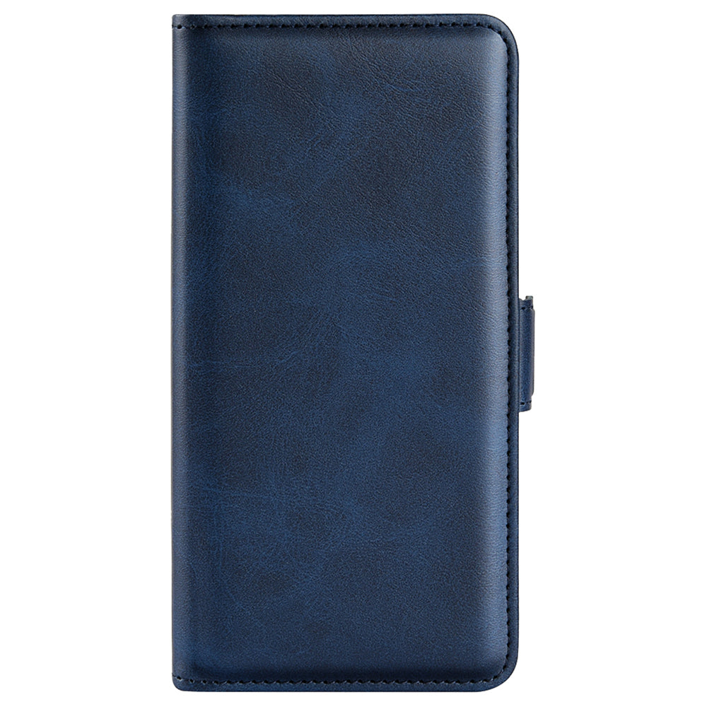 For Xiaomi Redmi Note 13 5G (China) Case Stand Flip Calf Texture Phone Cover PU Leather Wallet Phone Shell - Blue
