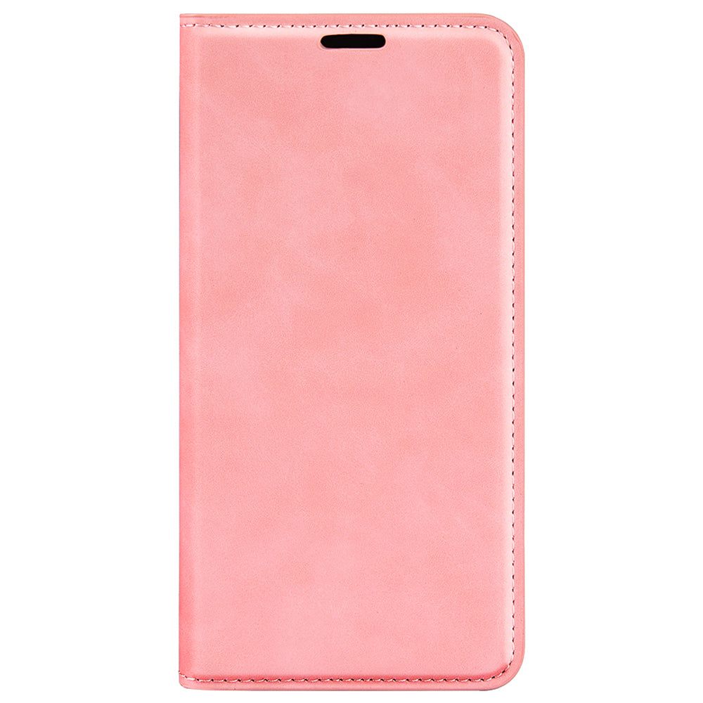 For Xiaomi Redmi Note 13 5G (China) Cell Phone Case PU Leather Wallet Stand Phone Shell with Skin-touch Feeling - Pink