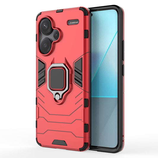 For Xiaomi Redmi Note 13 Pro+ 5G Case Ring Holder Kickstand Phone Back Cover - Red