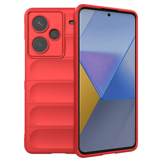 For Xiaomi Redmi Note 13 Pro+ 5G Case Anti-scratch TPU Rugged Phone Cover - Red