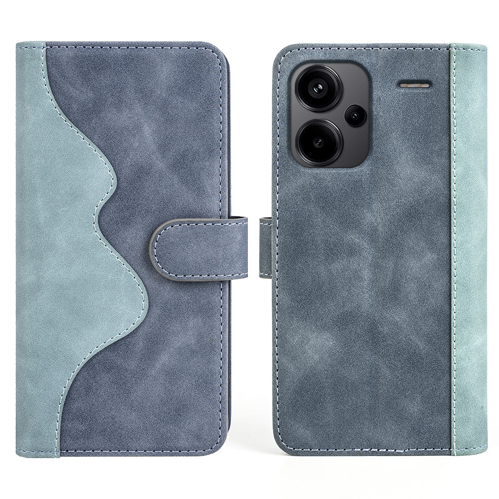 For Xiaomi Redmi Note 13 Pro+ 5G Case Folio Flip PU Leather Wallet Phone Cover - Blue