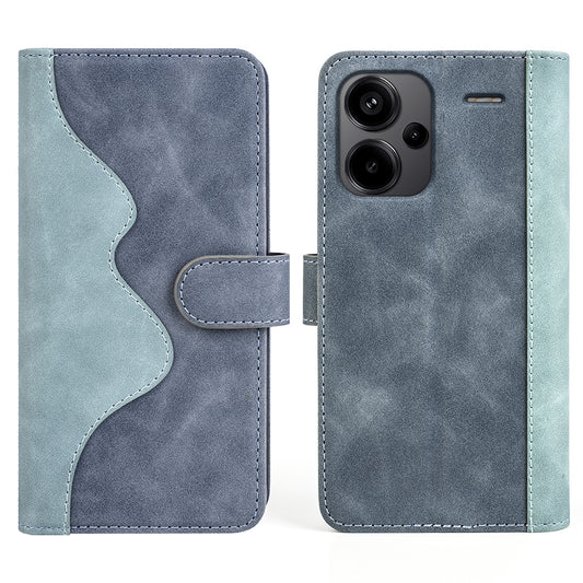 For Xiaomi Redmi Note 13 Pro+ 5G Case Folio Flip PU Leather Wallet Phone Cover - Blue