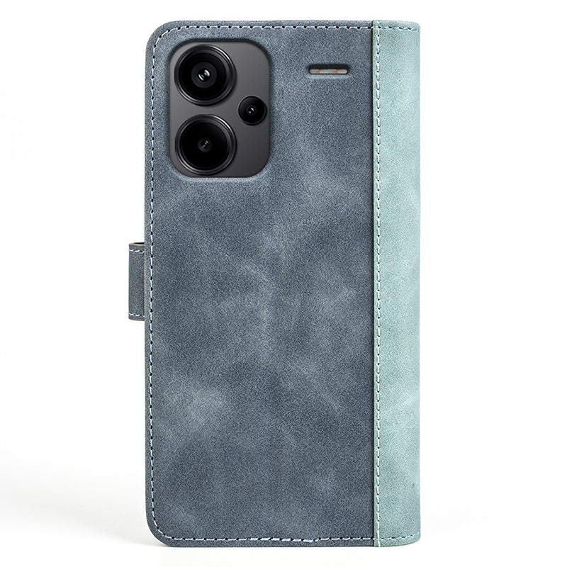 For Xiaomi Redmi Note 13 Pro+ 5G Case Folio Flip PU Leather Wallet Phone Cover - Blue