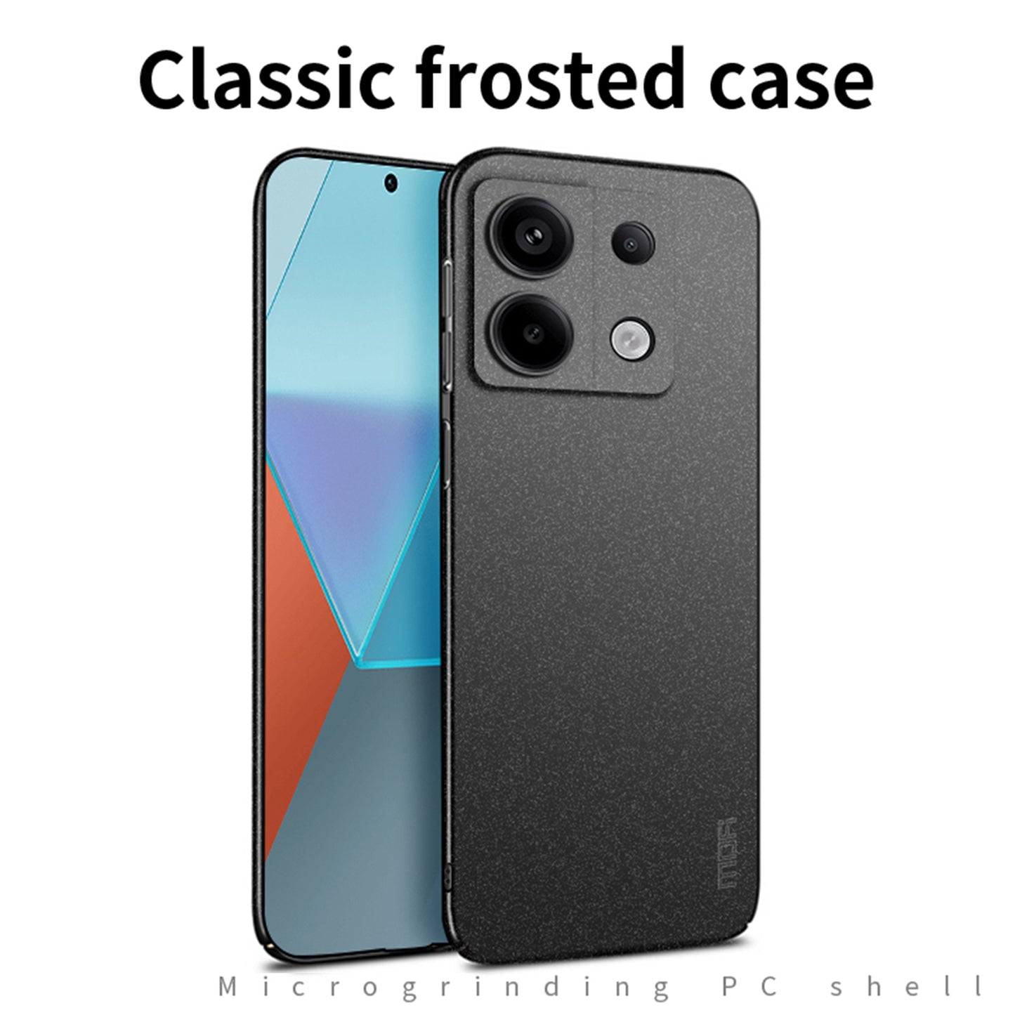 MOFI Shield Matte Series for Xiaomi Redmi Note 13 Pro 4G / 5G / Poco X6 5G / Poco M6 Pro 4G Case Hard PC Phone Cover - Grey