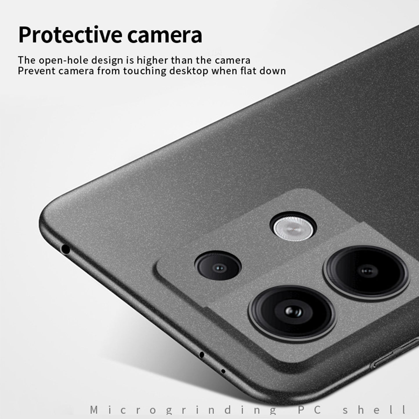 MOFI Shield Matte Series for Xiaomi Redmi Note 13 Pro 4G / 5G / Poco X6 5G / Poco M6 Pro 4G Case Hard PC Phone Cover - Grey