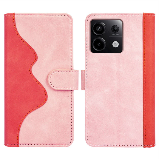 For Xiaomi Redmi Note 13 Pro 5G / Poco X6 5G Case Fully Wrapped PU Leather Wallet Phone Cover - Pink