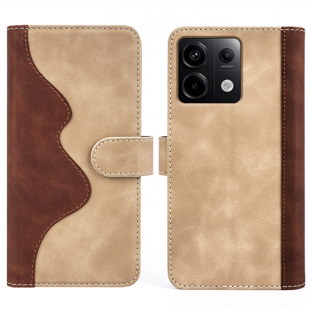 For Xiaomi Redmi Note 13 Pro 5G / Poco X6 5G Case Fully Wrapped PU Leather Wallet Phone Cover - Yellow