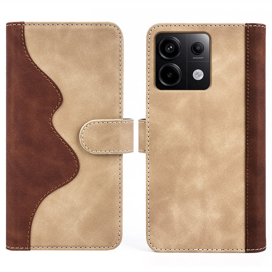 For Xiaomi Redmi Note 13 Pro 5G / Poco X6 5G Case Fully Wrapped PU Leather Wallet Phone Cover - Yellow
