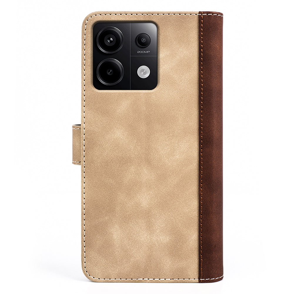 For Xiaomi Redmi Note 13 Pro 5G / Poco X6 5G Case Fully Wrapped PU Leather Wallet Phone Cover - Yellow